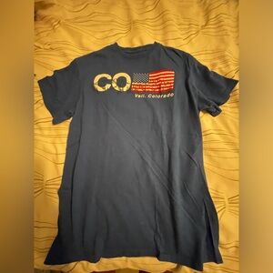 Mens Small Colorado tshirt Blue Vintage Look